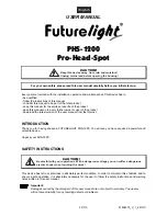 Preview for 5 page of Future light Pro-Head-Spot PHS-1200 User Manual