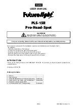 Preview for 35 page of Future light Pro-Head-Spot PLS-15R User Manual