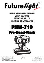 Preview for 1 page of Future light Pro-Head-Wash PHW-710 User Manual