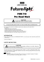 Preview for 29 page of Future light Pro-Head-Wash PHW-710 User Manual