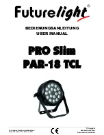 Preview for 1 page of Future light PRO Slim PAR-18 TCL User Manual