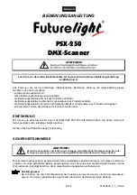 Предварительный просмотр 4 страницы Future light PSX-250 User Manual