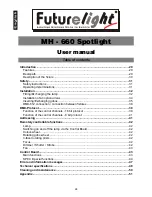 Preview for 28 page of Future light Spotlight MH-660 User Manual