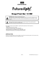 Preview for 18 page of Future light Stage Pixel Bar 10 WW User Manual