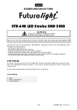 Preview for 3 page of Future light STB-648 LED Strobe SMD 5050 User Manual