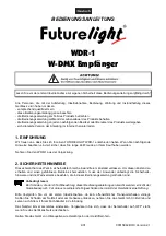 Предварительный просмотр 4 страницы Future light WDR-1 User Manual