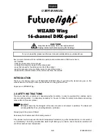 Preview for 9 page of Future light Wizard Wing User Manual