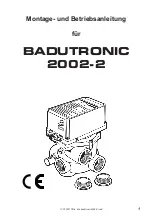 Future Pool BADUTRONIC 2002-2 Installation And Operating Instructions Manual preview