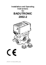 Предварительный просмотр 16 страницы Future Pool BADUTRONIC 2002-2 Installation And Operating Instructions Manual