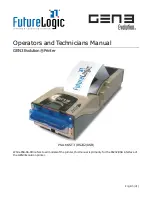 FutureLogic GEN3 Evolution Operator'S Manual preview