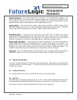 Preview for 11 page of FutureLogic PSA-66-001N Operator'S Manual