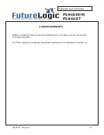 Preview for 40 page of FutureLogic PSA-66-001N Operator'S Manual