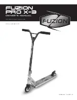 Предварительный просмотр 1 страницы Fuzion PRO X-3 F0117 Owner'S Manual