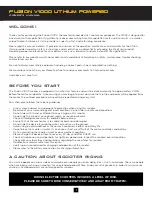 Preview for 3 page of Fuzion V1000 Owner'S Manual