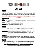 Предварительный просмотр 1 страницы Fuzzrocious pedals CAT TAIL Manual