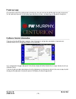 Preview for 19 page of FW Murphy Centurion C5 M-VIEW Touch 10 Operation Manual