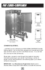 Preview for 2 page of FWE COMBI-COMPANION LCH-CC Series Operating Instructions Manual