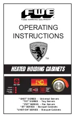 FWE FOOD SENTRY BT Series Operating Instructions Manual preview