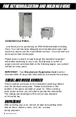 Preview for 6 page of FWE RH SERIES Operating Instructions Manual