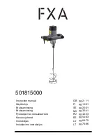 Preview for 1 page of FXA 501815000 Manual