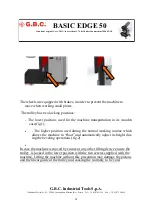 Предварительный просмотр 28 страницы G.B.C BASIC EDGE 50 Instruction Manual