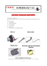 Предварительный просмотр 8 страницы G.B.C SUPERMAXI 7-24 Instruction Manual