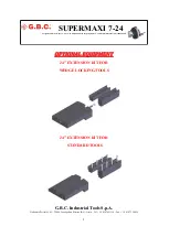 Предварительный просмотр 9 страницы G.B.C SUPERMAXI 7-24 Instruction Manual