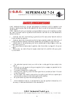 Предварительный просмотр 10 страницы G.B.C SUPERMAXI 7-24 Instruction Manual