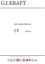 Предварительный просмотр 1 страницы G.I.KRAFT GI15111 Instruction Manual