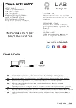 Preview for 1 page of G-Lab KEYZ CARBON E User Manual