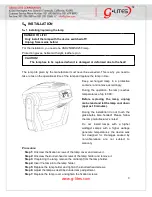 Предварительный просмотр 8 страницы g-lites 250S User Manual