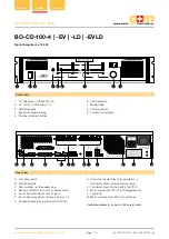 G+M Elektronik BO-CD-100-4 -EV Operating Instructions preview