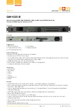 G+M Elektronik GM-1525-B Manual preview