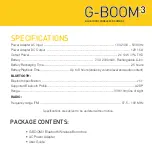 Preview for 4 page of G-project G-Boom 3 Manual