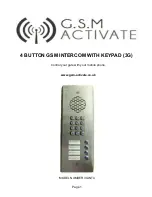 Предварительный просмотр 1 страницы G.S.M Activate 3GINTV4-3 Manual