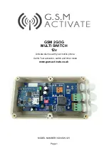 G.S.M Activate 3GV4SW-12V Manual предпросмотр