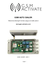 G.S.M Activate ADRV11 Quick Start Manual предпросмотр