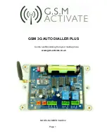 G.S.M Activate AUTO DIALLER PLUS Manual предпросмотр