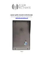 Предварительный просмотр 1 страницы G.S.M Activate GSM Intercom Manual