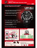 Предварительный просмотр 1 страницы G-Shock Gravity Defier GW-A1100 Quick Operation Manual