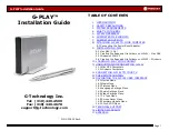 Preview for 1 page of G-Technology G-Play Install Manual