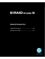 Предварительный просмотр 3 страницы G-Technology G-RAID Studio User Manual