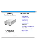 Предварительный просмотр 1 страницы G-Technology G-RAID2 Installation Manual