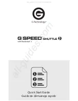 G-Technology G-SPEED SHUTTLE with Thunderbolt 3 Quick Start Manual preview