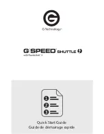 G-Technology G-SPEED SHUTTLE Quick Start Manual preview