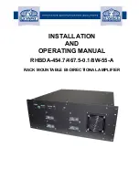 G-Wave RHBDA-454.7 Installation And Operating Manual preview