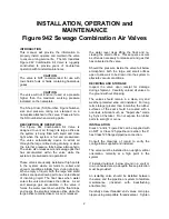 Preview for 2 page of GA FIGURE 942 Installation, Operation And Maintenance Manual