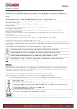 Предварительный просмотр 38 страницы GABA GLV-2201 User Manual