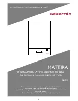 Preview for 1 page of Gabarron MATTIRA MAC15 Installation Instructions And User Manual