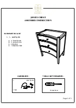 Предварительный просмотр 1 страницы GABBY JANICE Assembly Instruction